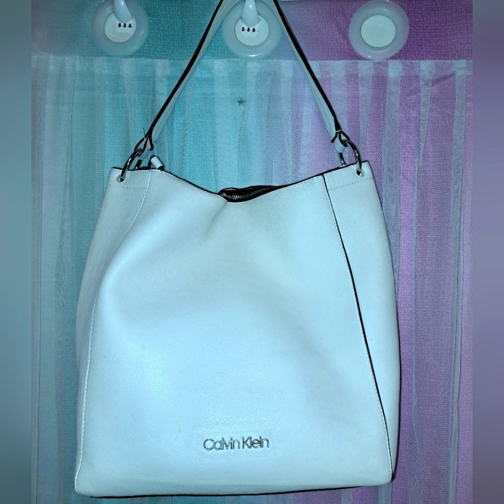 Calvin Klein Cream Hobo Bag